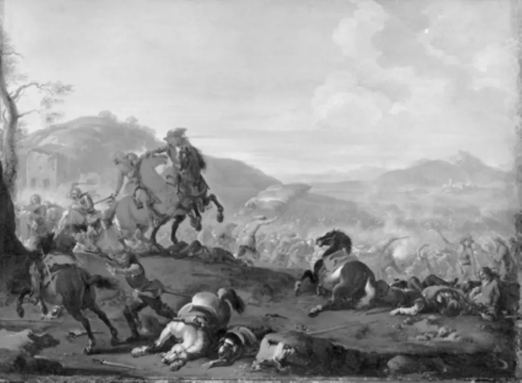 Battle Scene, by Unknown, 1650