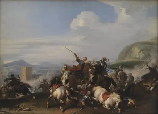 Battle Scene with Turkish Cavalry, by Unknown
