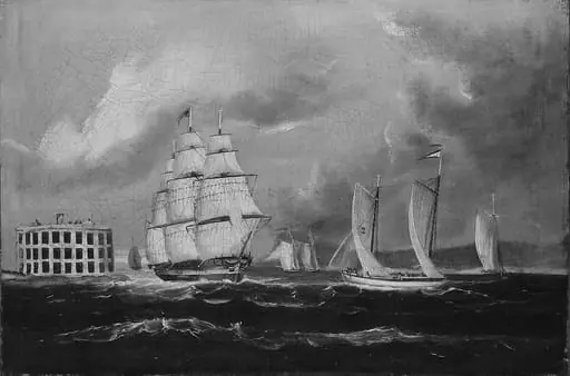 Bay and Harbor from near Fort Castle William, by Unknown