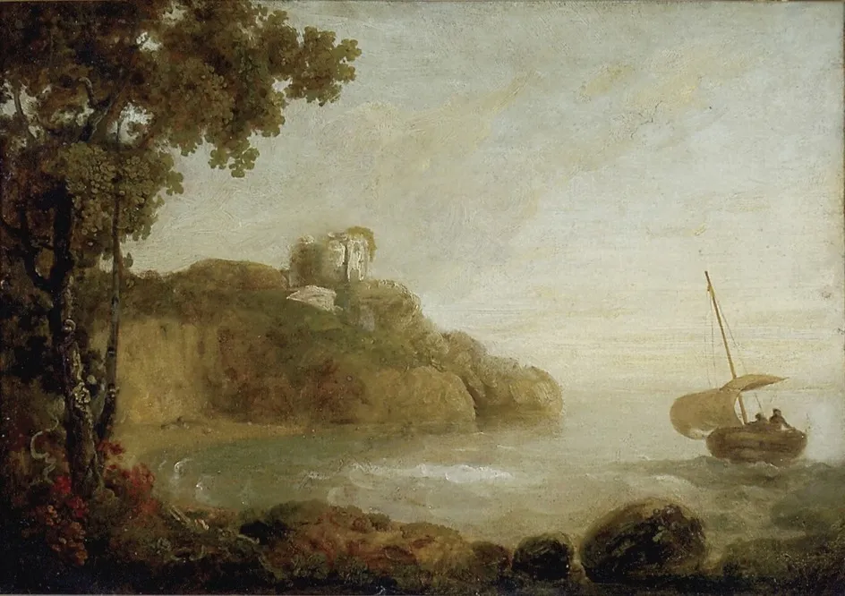 Bay on a Sea Coast, by Unknown, oil, 1790