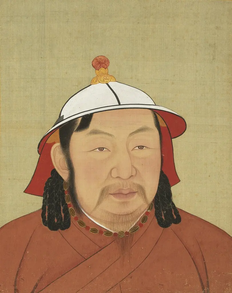 元代帝半身像册-元仁宗皇帝像, by Unknown