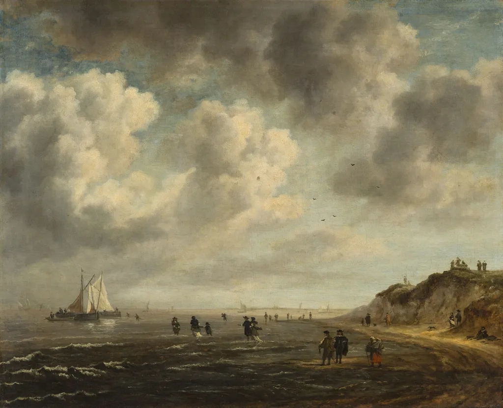Beach View, by Unknown, oil, 1675
