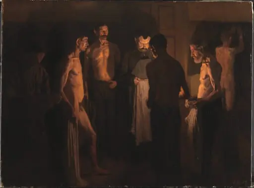 Bedtime at the Shelter, by Unknown