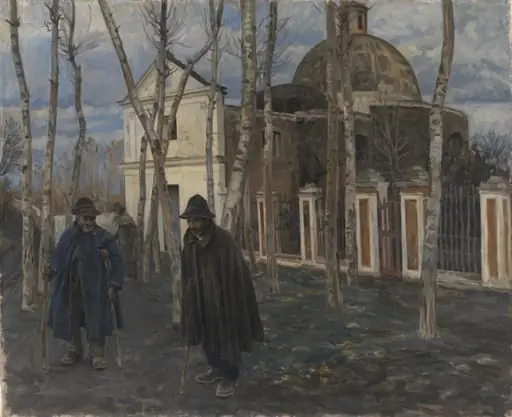 Beggars outside S. Giuliano, near Pompeii. 1904-05, by Unknown