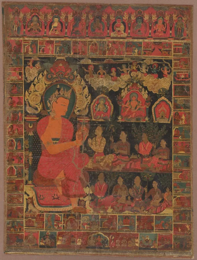 Bejeweled Buddha Preaching, by Unknown, unspecified, 1648