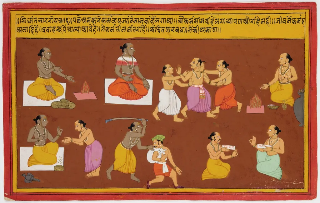 Bhaavata Purana (1 of 4 illustrations), by Unknown, unspecified, 1700