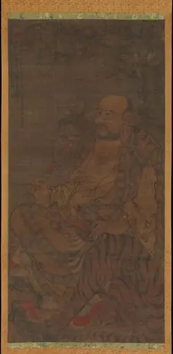元   佚名   第六羅漢跋陀羅圖 軸|Bhadra, The Sixth Luohan, by Unknown, 1345