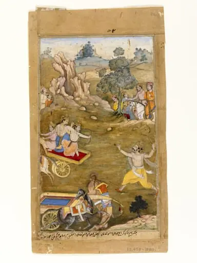 Bhima and Aswathama, by Unknown