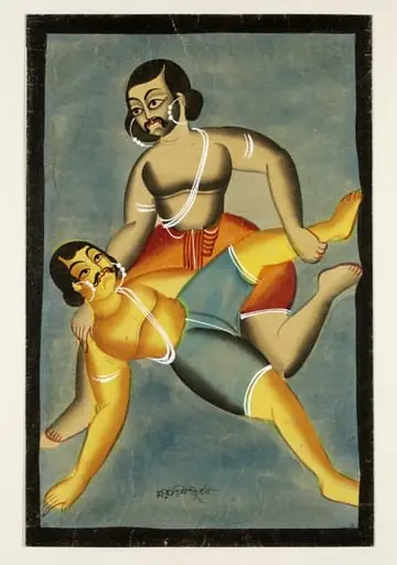 Bhima and Jarasandha, by Unknown