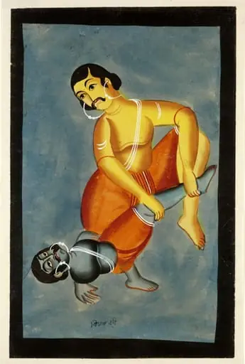 Bhima and Kichaka, by Unknown