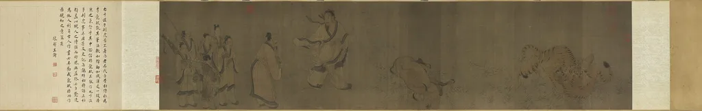 Bian Zhuangzi Killing Tigers, by Unknown, unspecified