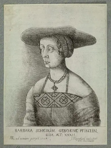 Bildnis der Barbara Schedel, by Unknown