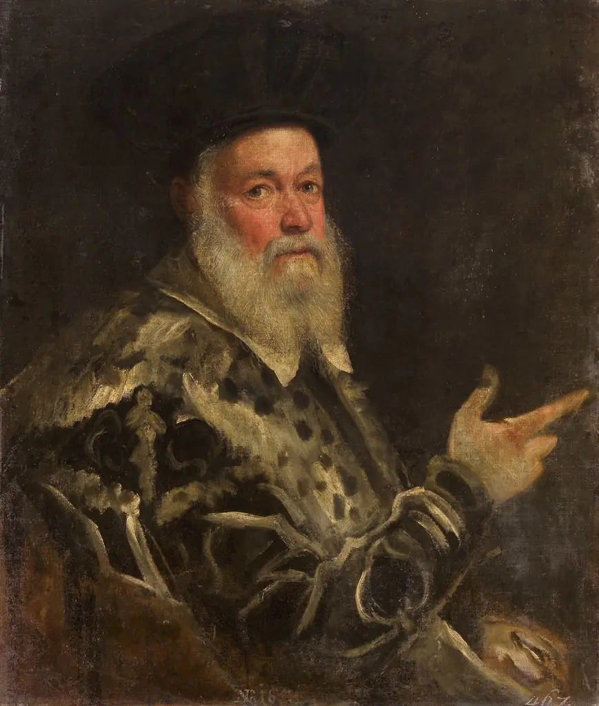 Bildnis eines sitzenden Mannes mit hohem Barett, by Unknown