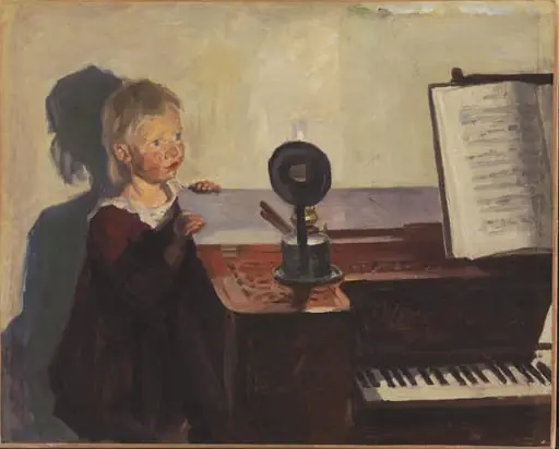 Bimse ved klaveret, by Unknown