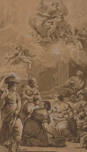 Birth of the Virgin, by Unknown