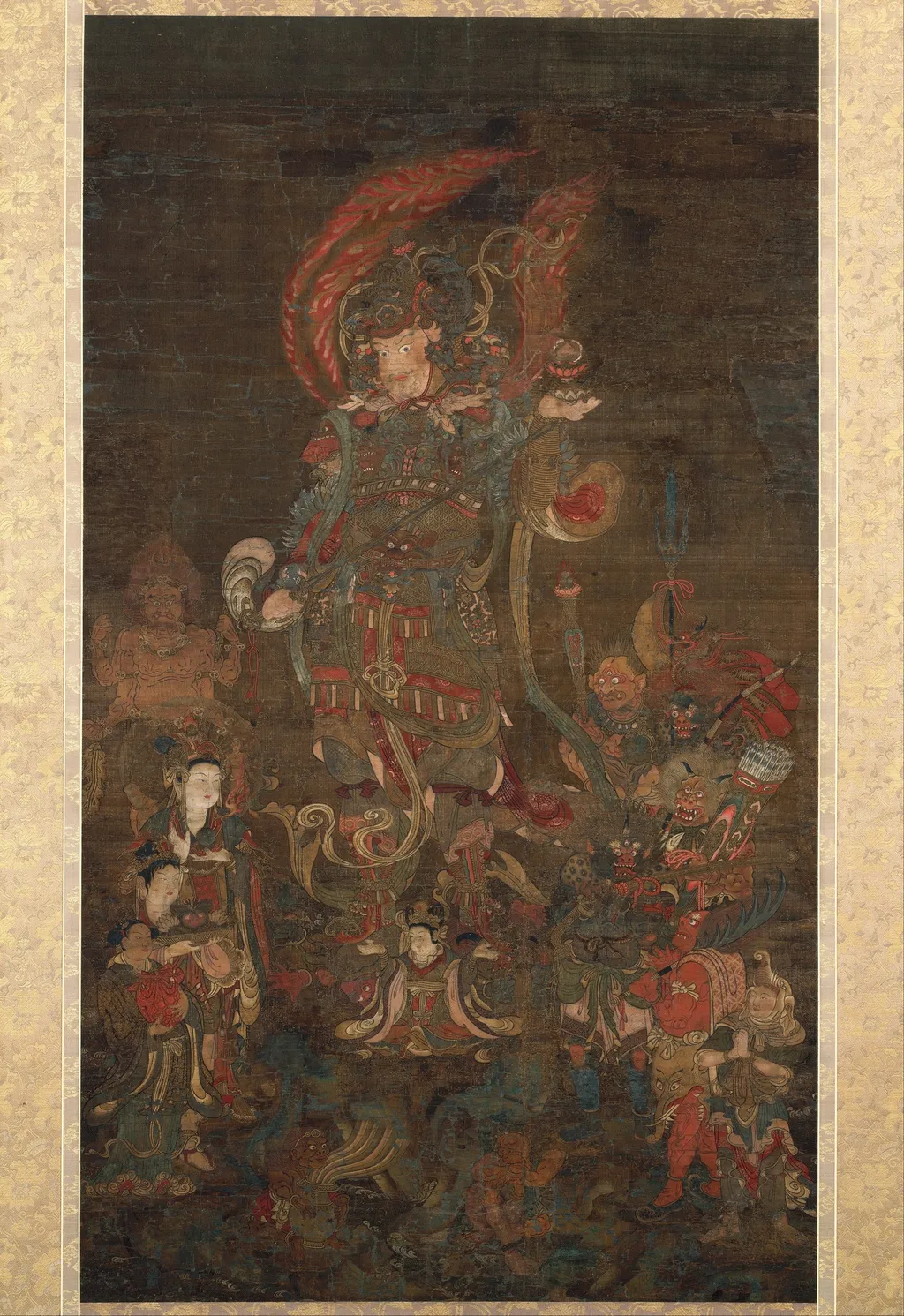 Bishamonten, the Guardian of the North, with his Retinue, by Unknown, unspecified