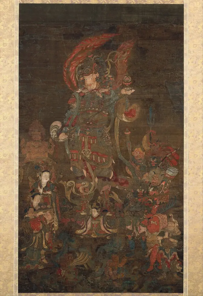 Bishamonten, the Guardian of the North, with his Retinue, by Unknown