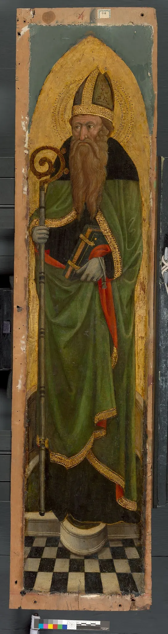 Bishop Saint from an Augustinian altarpiece, by Unknown, unspecified, 1462
