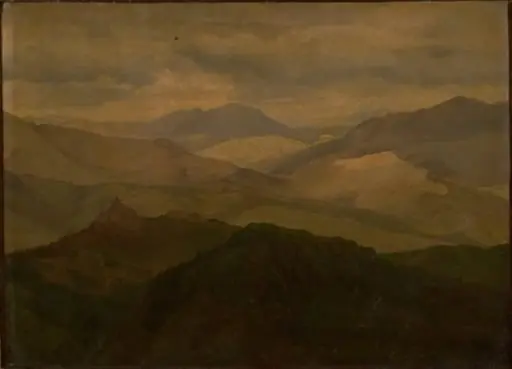 Bjerglandskab ved Civitella, by Unknown
