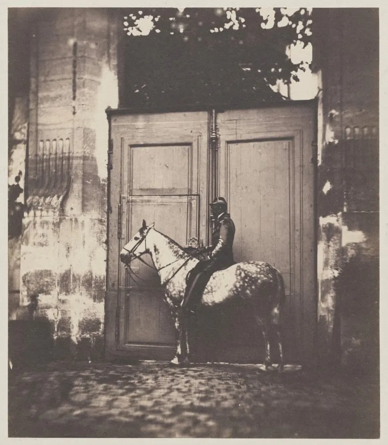Black Horseman in Front of a Doorway, by Unknown, 1855
