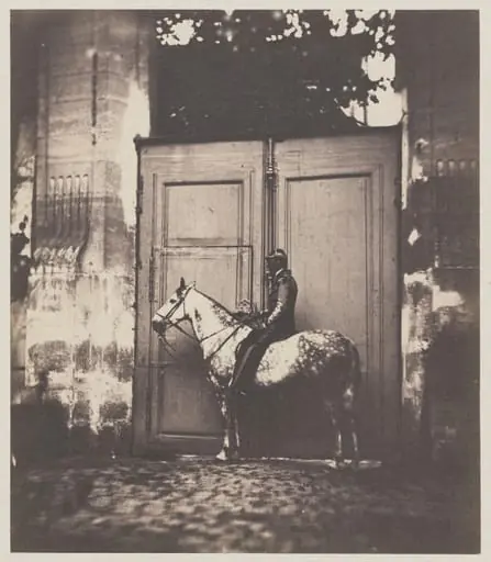 Black Horseman in Front of a Doorway, by Unknown