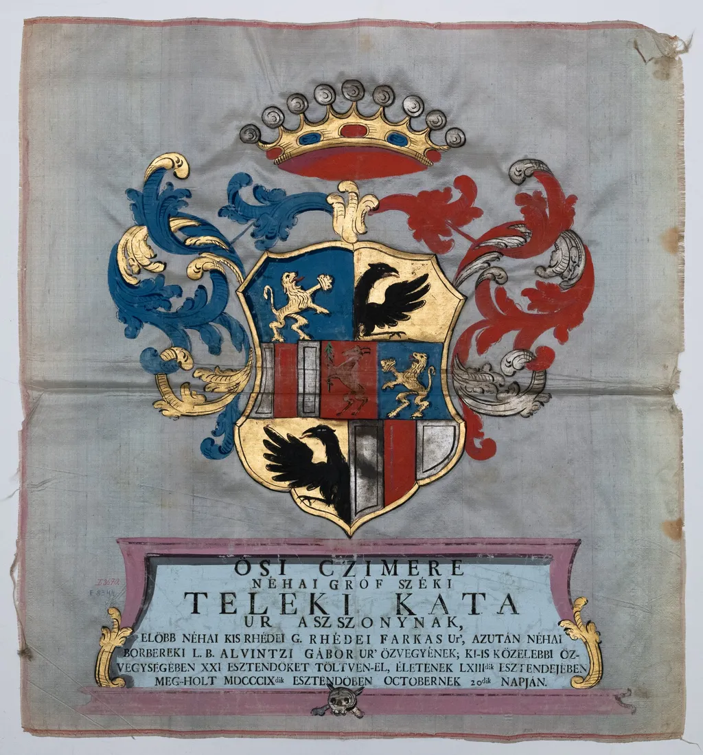 Blazonul funerar a contesei Kata Teleki, by Unknown, unspecified, 1809