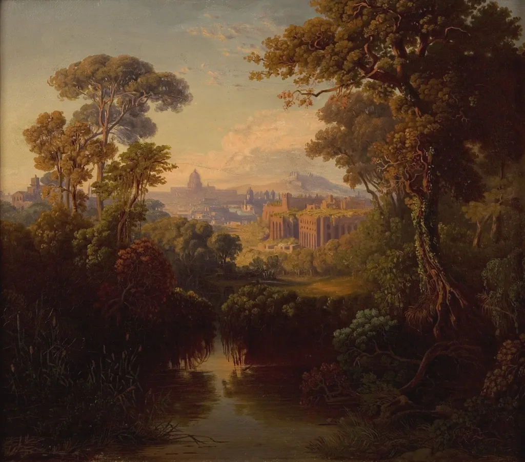 Blick auf Rom, by Unknown, 1850