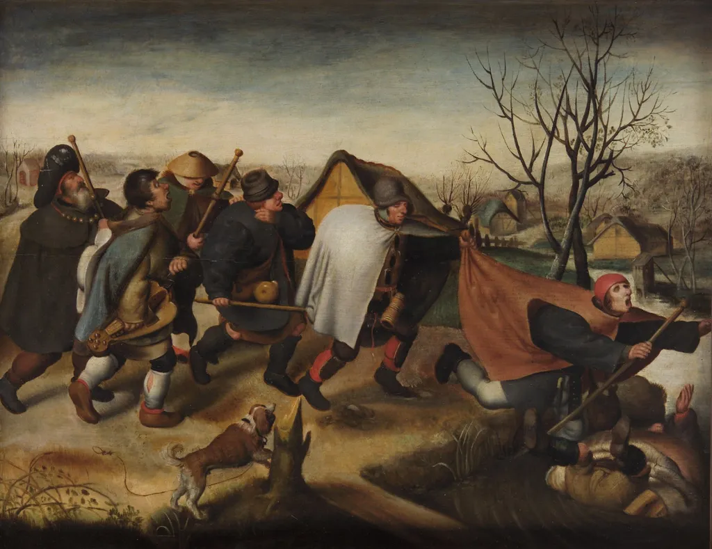 Blindensturz, by Unknown, unspecified, 1570