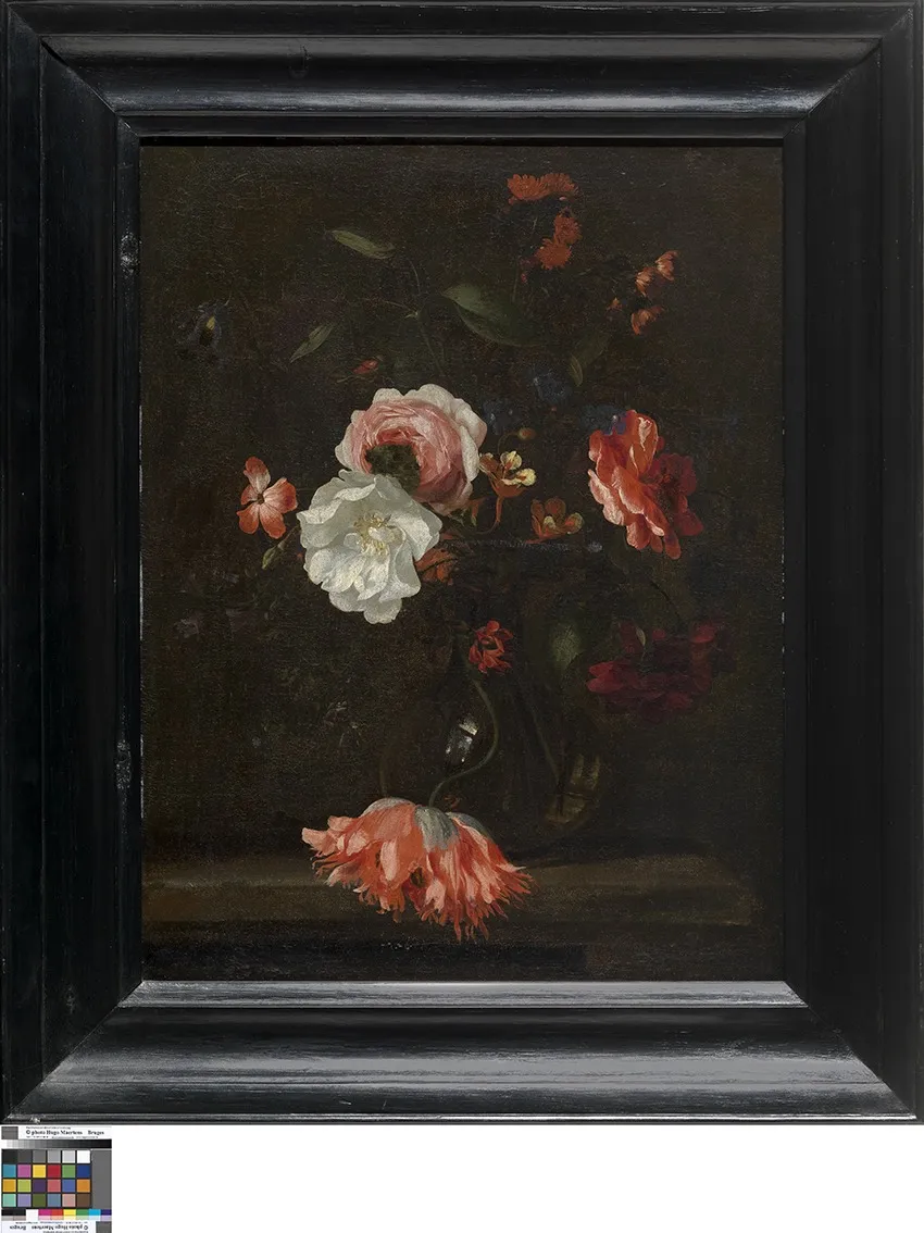 Bloemstuk, by Unknown, oil, 1701