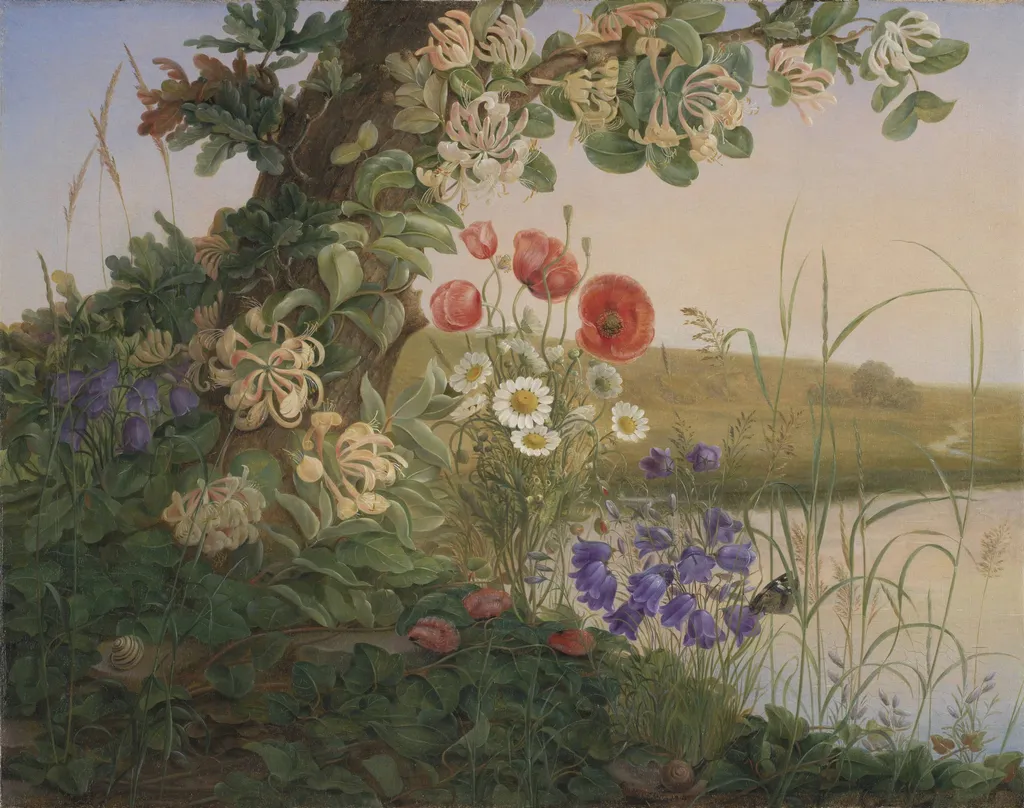 Blomsterstykke, by Unknown, 1841