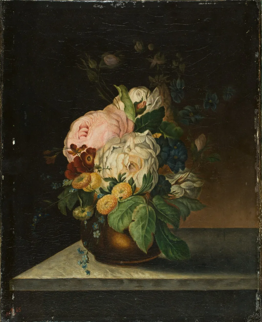 Blumenstillleben, by Unknown, 1850