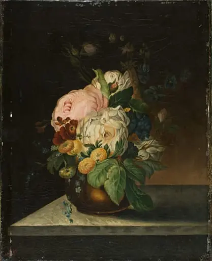 Blumenstillleben, by Unknown