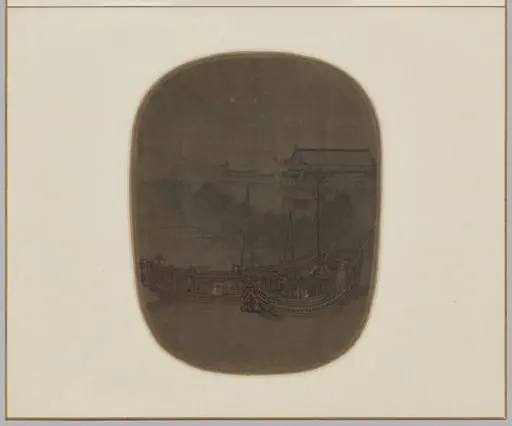 Boats at Anchor on West Lake at the City Gate, by Unknown