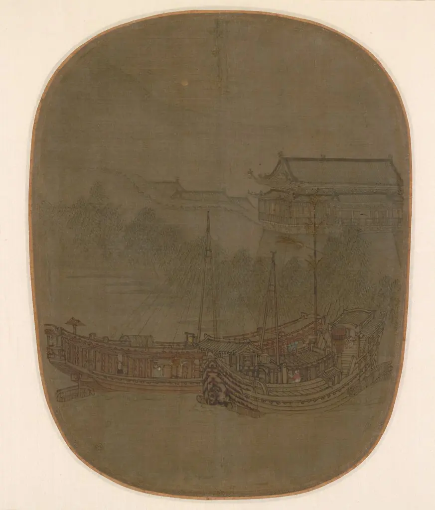 Boats at Anchor on West Lake at the City Gate, by Unknown