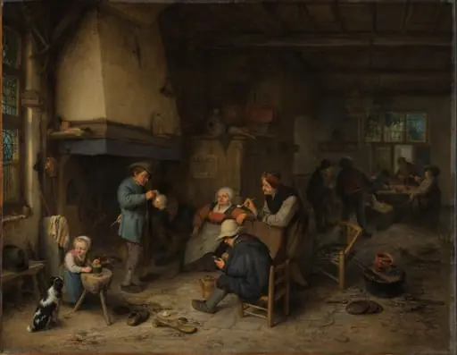 Boerengezelschap binnenshuis, by Unknown