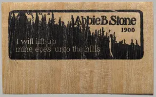 Bookplate: Abbie B. Stone, by Unknown, 1900