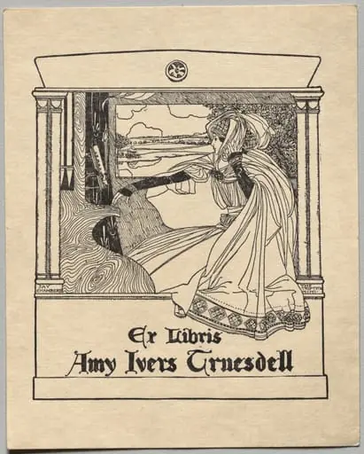 Bookplate: Amy Ivers Truesdell, by Unknown