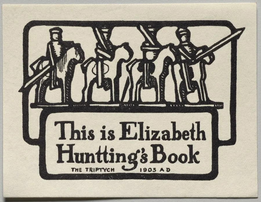 Bookplate: Elizabeth Huntting, by Unknown, 1903