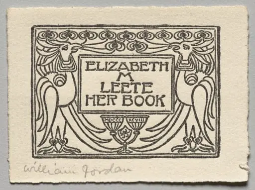 Bookplate: Elizabeth M. Leete, by Unknown