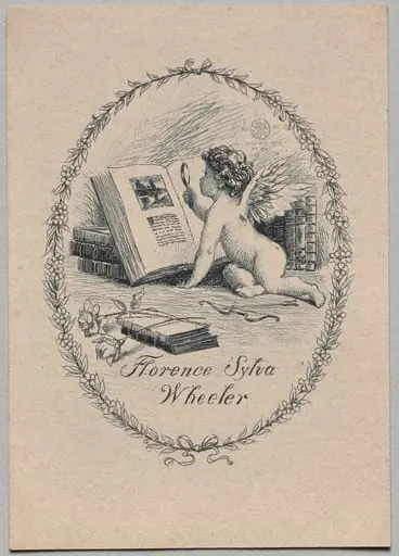 Bookplate: Florence Sylva Wheeler, by Unknown