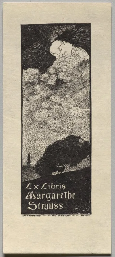 Bookplate: Margarethe Strauss, by Unknown, 1902