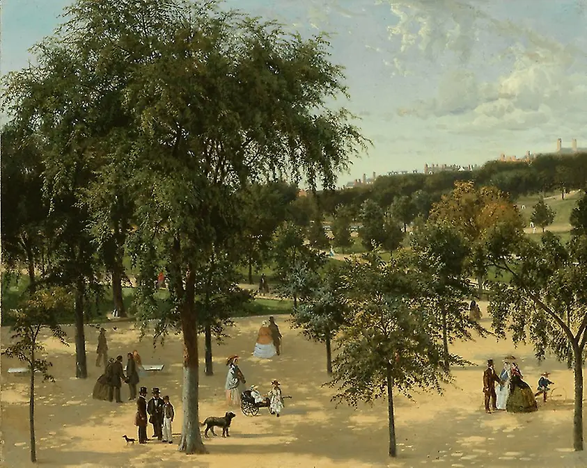 Boston Common, by Unknown