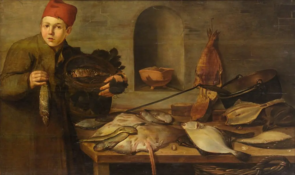 Boy, Selling Fish, by Unknown