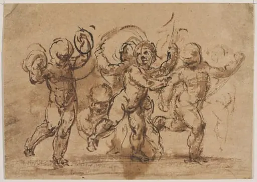 Boys running, by Unknown
