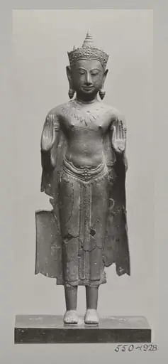 Bronze sculpture of standing figure of the Dipankara Buddha, V&A Museum, by Unknown