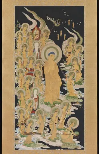阿弥陀二十五菩薩来迎図|Buddha and Attendants, by Unknown, 1707
