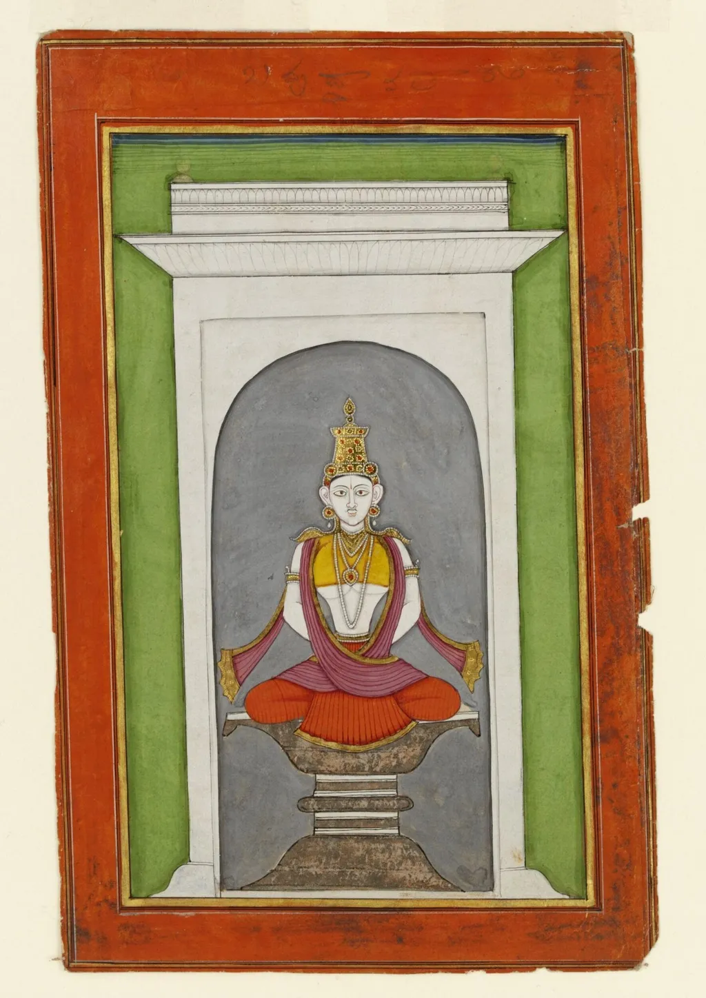 Buddha in meditation, by Unknown, paint, 1780