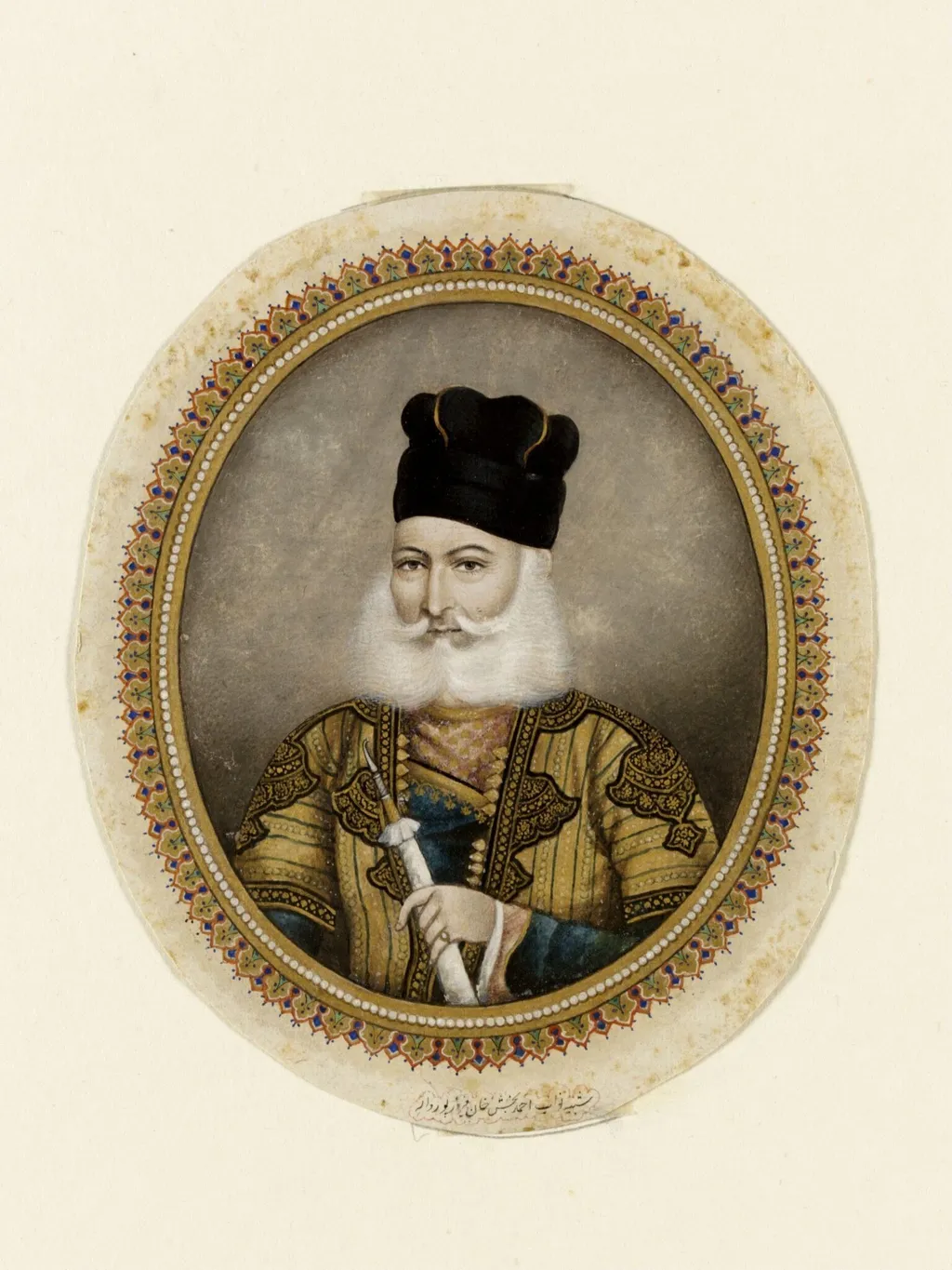 Bust portrait of Ahmad Baksh Khan, by Unknown, paint, 1810