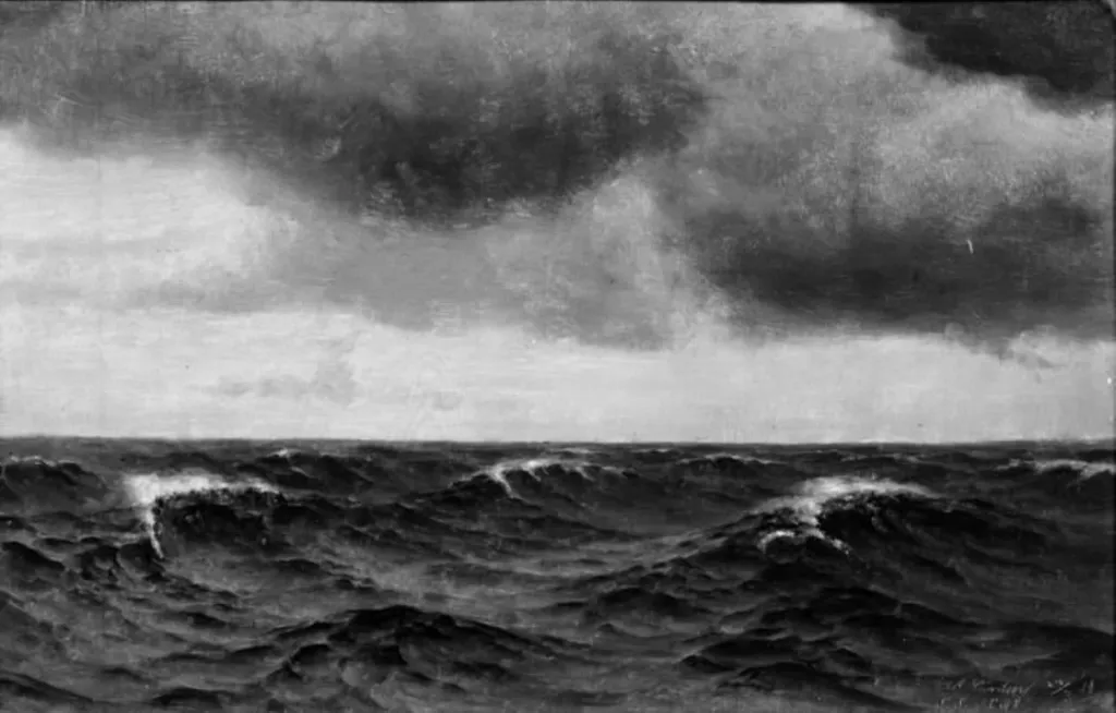 Bygevejr. Nordsøen, by Unknown, 1882