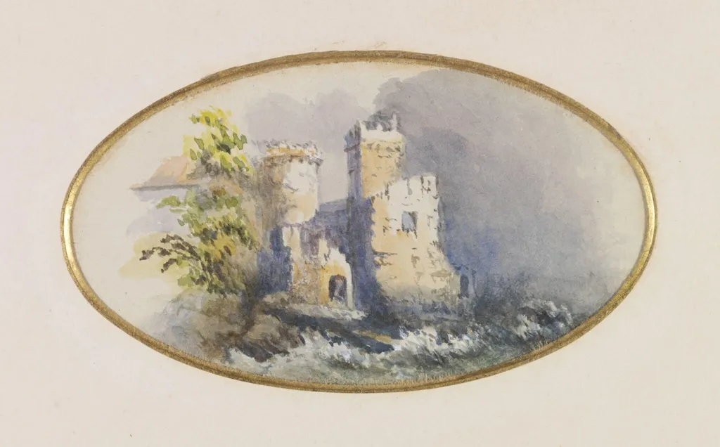 Caesarea -, by Unknown, watercolor, 1845